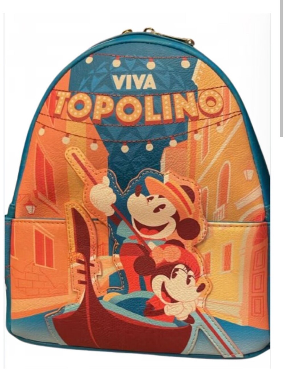 New Loungefly Disney EPCOT Italy Viva Topolino Mickey Minnie Mouse Mini Backpack